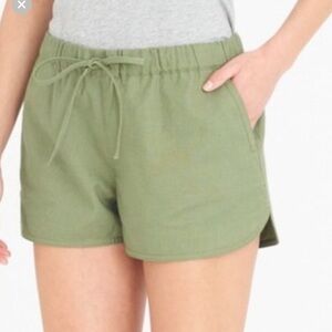 J crew green drawstring shorts size small